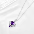 wholesale 925 Sterling Silver Amethyst Birthstone Necklaces Wholesale for Women-0-2