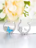 TOUPOP Sterling Silver Butterfly Earrings S925-0-5