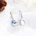 wholesale 925 Sterling Silver Blue Moonstone Dragonfly Drop Earrings-0-1