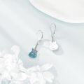 wholesale 925 Sterling Silver Turquoise Guitar Dangle Earrings  for Women-0-3