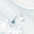 wholesale 925 Sterling Silver Electric Guitar Drop Earrings With Blue Enamel-0-3