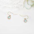 wholesale 14K Gold Blue Moonstone Drop Earrings for Women Gifts for Mom/Daughter-0-2