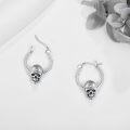 wholesale 925 Sterling Silver Gothic Skull Hoop Earrings for Women and Moms-0-2