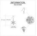 wholesale Sterling Silver Snowflake Dangle Drop Earrings for Women Christmas Jewelry Gifts-0-6