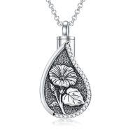 wholesale 925 Sterling Silver Lapis Lazuli Heart Necklace Wholesale With Diamonds And Funnel-09-Morning Glory-09-Morning Glory-Custom