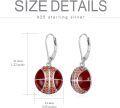 wholesale TOUPOP Baseball Basketball Volleyball Soccer Football Earrings Sterling Silver Leverback Sports Earrings Jewelry Gifts For Women Her -0-3