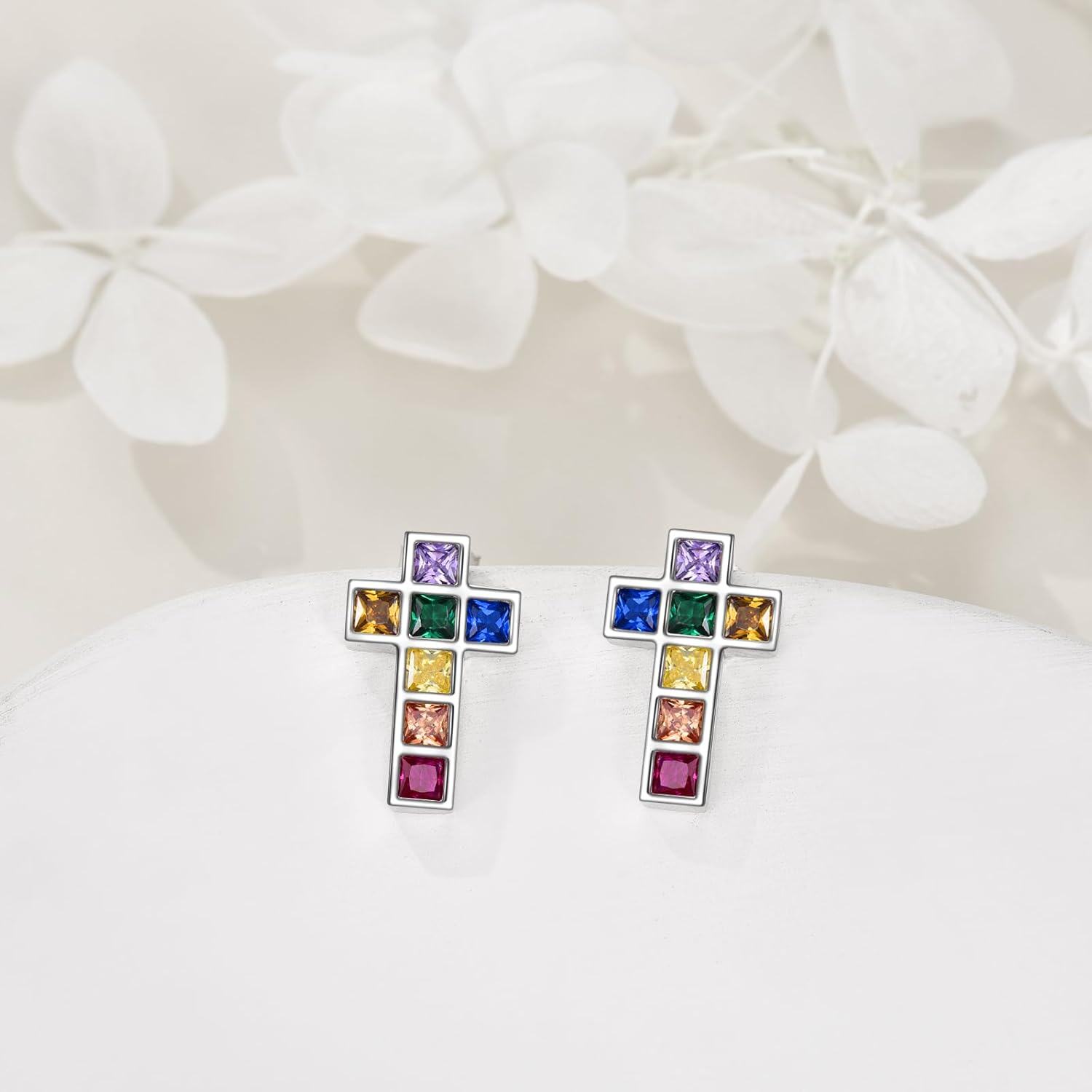 Sterling Silver Celtic Cross Drop Dangle Earrings Irish Fashion Jewelry Gift for Women-0-5