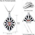 wholesale 925 Sterling Silver Red Heart & Cross Pendant Necklace with Black Onyx and White CZ Stones for Women/Men-0-3