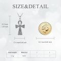 wholesale 925 Sterling Silver Ankh Pendant Necklace With Chain-0-4