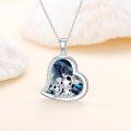 wholesale Sterling Silver Stone Cute Animal Pendant Necklace for Couples Sister Daughter Mother Birthday Gift-0-104