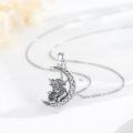 wholesale 925 Sterling Silver Moon Highland Cow Pendant Necklaces for Women's -0-3