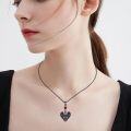 wholesale Black  Angel Wings Pendant with Red Rose Charm Gothic Jewelry for Women-0-2
