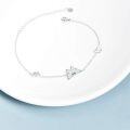 wholesale TOUPOP Sterling Silver Butterfly Bracelet Anklet Created Opal Butterfly Jewelry Gifts For Women Birthday Christmas Day Gifts -0-1