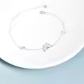 TOUPOP Sterling Silver Opal Butterfly Bracelet Anklet Jewelry Gifts-0-1