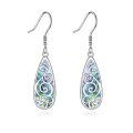 wholesale 925 Sterling Silver Abalone Shell Filigree Teardrop Dangle Earrings  for Women-0-0