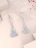 TOUPOP 925 Sterling Silver Celtic Knot Dangle Drop Earrings Irish Jewelry Gifts-0-4