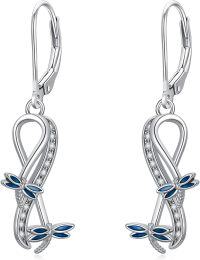 wholesale TOUPOP Animal Earrings (dragonfly), Silver -undefined