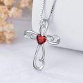 wholesale Sterling Silver Zirconia Women s Cross Necklace 18 20 -0-1