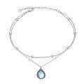 wholesale 925 Sterling Silver Tear Drop Pendant Necklace Wholesale With Moonstone-0-0