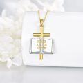 wholesale 925 Sterling Silver Book-Shaped Hope Faith Love Cross Pendant Necklace-0-4