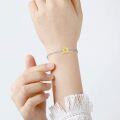 wholesale 925 Sterling Silver Yellow Daisy Flower Charm Chain Bracelet & Anklet Set Gifts for Women-0-3