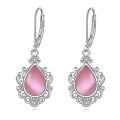 wholesale 925 Sterling Silver Elegant Purple Teardrop Earrings Wholesale With Crystal Accents-0-19