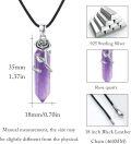 wholesale 925 Sterling Silver Purple Rose Quartz Crystal Pendant Necklace with Flower Design and Cord Chain for Women Girls  48cm Length-0-4
