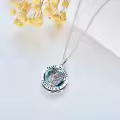 TOUPOP Sterling Silver Crystal St Michael Necklace-0-2