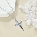 wholesale 925 Sterling Silver Cross Necklace with Jesus Pendant Religious Jewelry for Women and Men-0-2