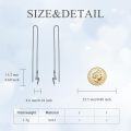 wholesale 925 Sterling Silver Lightning Bolt Threader Earrings, Hypoallergenic Nickel-Free, 0.18x0.6 Inches, 4.72 Chain, Gift for Women Wife Mom-0-4