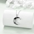 wholesale 925 Sterling Silver Moon & Mountain Pendant Necklace for Women, Eternal Love Gift for Wife, Mom, Grandma, Birthday, Anniversary, Valentine's Day-0-2