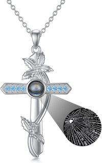 wholesale 925 Sterling Silver 12 Month Birthstone Flower Necklace  Char-12-December-Holly-12-Dec-Holly+Photo