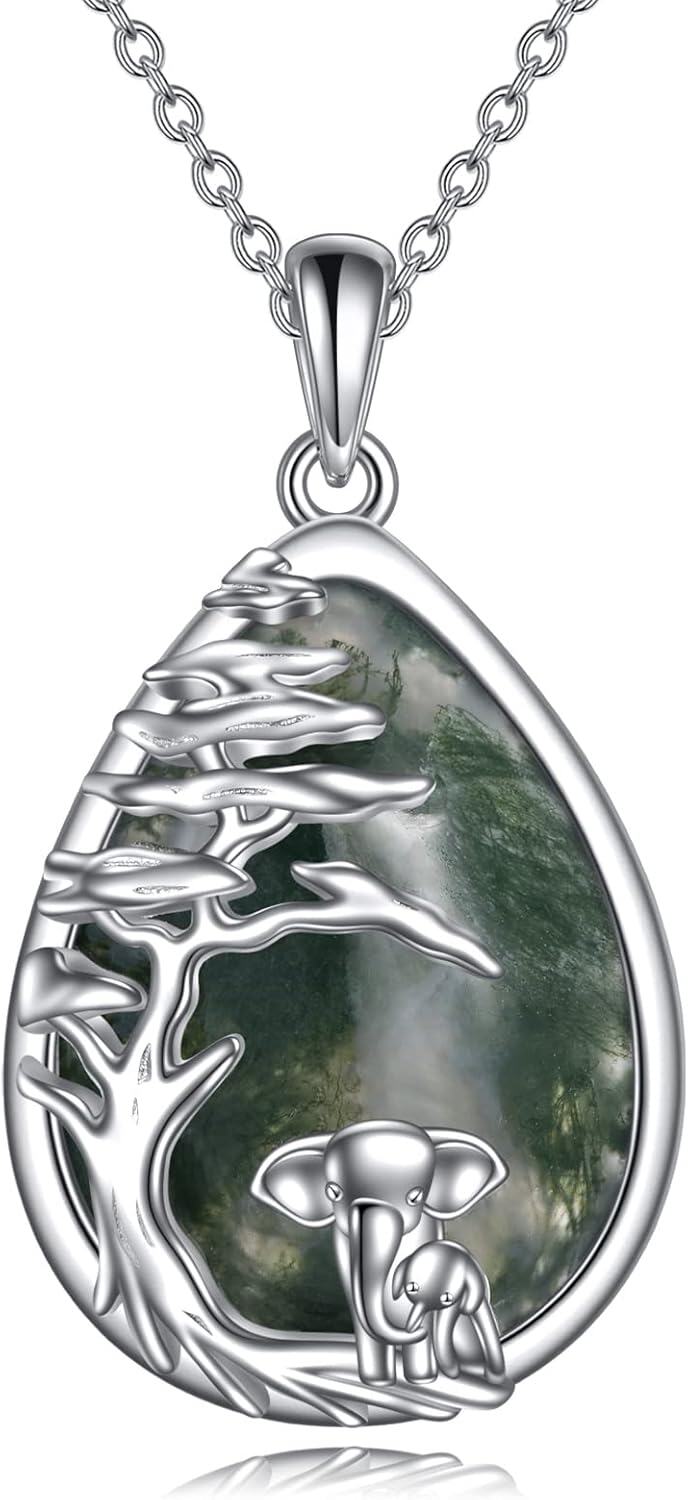  Sterling Silver Mother Daughter Necklace Women s Jewelry Gift for Mom Birthday Mother s Day -Elephant 2