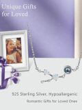 wholesale 925 Sterling Silver Opal Branch Photo Locket Necklace Wholesale With Couple Image-0-4