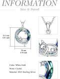 wholesale 925 Sterling Silver Celtic Moon Cat Pendant with Star Charm Necklace s for Women Mom Wife Girlfriend-0-3