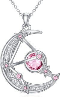 wholesale Sterling Silver Zodiac Constellation Pendant Necklace for Women-10.Libra (9.23-10.23)-10.Libra (9.23-10.23)