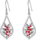 wholesale 925 Sterling Silver Pink Lily of the Valley Drop Earrings-0-35