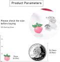 wholesale 925 Sterling Silver Pink Peaches Fruit Stud Earrings for Women Girls  4g-0-5