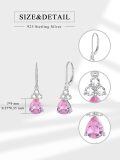 wholesale 925 Sterling Silver Garnet Teardrop Earrings-0-1