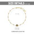 TOUPOP 14K Gold Sunflower Anklet Bracelet For Women, You Are My Sunshine Gift-0-3