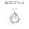 TOUPOP Sterling Silver Zircon 60th Birthday Heart Pendant Necklace for Women-0-1