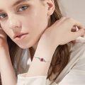 wholesale 925 Sterling Silver Round Ruby Red Zircon Vintage Rose Birthstone Bracelet for Women-0-2