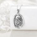 wholesale 925 Sterling Silver Saint Brigid Medal Pendant Necklace for Men & Women-0-4