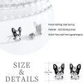 wholesale 925 Sterling Silver French Bulldog Stud Earrings for Women Girls  Ideas-0-2