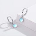 wholesale 925 Sterling Silver Moonstone Hoop Earrings for Women-0-1