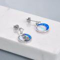 wholesale TOUPOP Wolf Earrings Wolf Opal Moon Stud Earrings For Women Sterling Silver Wolf Jewelry Birthday Gifts -0-4