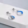 TOUPOP Sterling Silver Opal Wolf Earrings Moon Stud Jewelry Gifts for Women-0-4