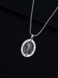 wholesale 925 Sterling Silver &  Saint Sebastian Medal Pendant Necklace for Men/Women - Catholic Protection s-0-3