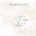 wholesale 14K Gold Heart-Shaped White Opal Stud Earrings - Solid 14K Gold Jewelry for Women-0-3