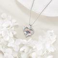 wholesale 925 Sterling Silver Heart Rainbow Clouds Pendant Necklace-0-4